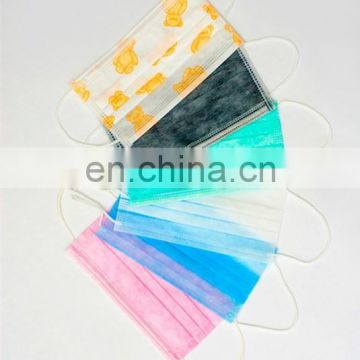 Disposable printed anti mers Pp 2 ply 3ply face mask with earloop