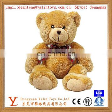High quality teddy bear toys wearing galloon neck bow