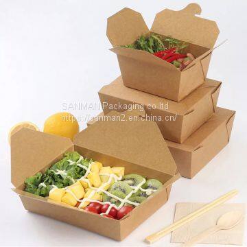 Cheap custom fast food snack paper packaging box