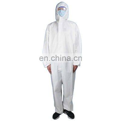 white protective overalls polypropylene waterproof disposable coverall with hood safety