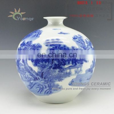 Decorative Chinese Antique blue and white ceramic porcelain vases