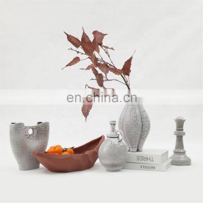 modern silver ceramic indoor decor event magic nordic vase