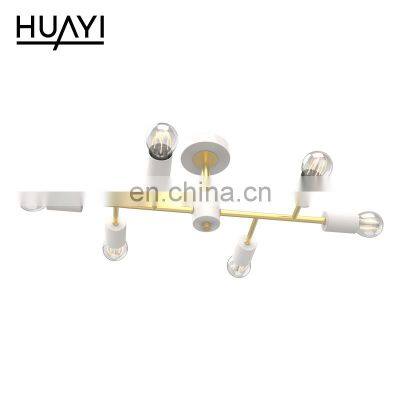 HUAYI Factory Price Sale Decorative Gold White Luxury Design Children Indoor Bedroom Led Ceiling Light