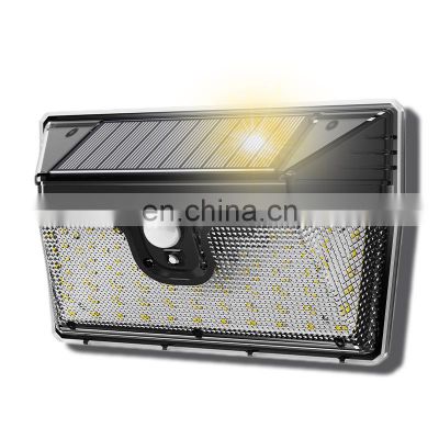 2022 New Product Outdoor Waterproof Sensor Lumens Street Automatic Rechargeable Lights Solar Wall Light