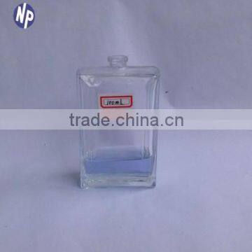 100ml falt glass perfume bottle with pump sprayer