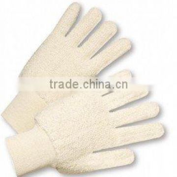Terry cloth glove,safe work glove,heat insulation gloves,loop-out terry glove