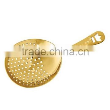 high quality copper plated stainless steel bartender cocktail strainer