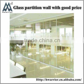 Interior glass partition wall