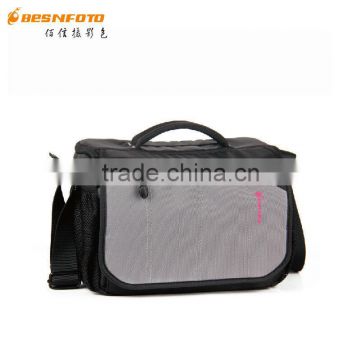 Besnfoto BG-5104 Black with Grey Medium Durable Comfortable Carrying Handle Handbag for dslr, slr