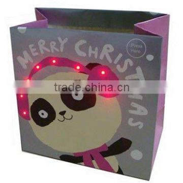 electronic led flashing music gift paper bag light