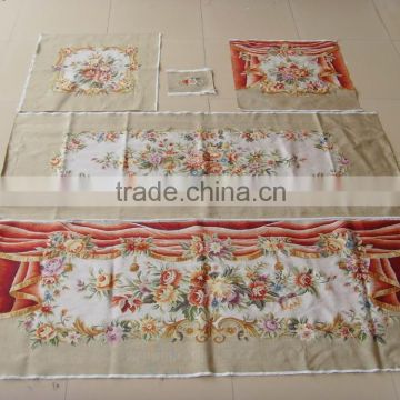 standard size Hand-made french style with red curtain100% artificialsilk Aubusson sofa cover