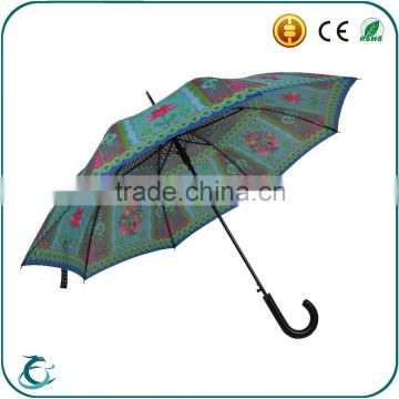 25" fiberglass frame pongee fabric automatic rain straight umbrella