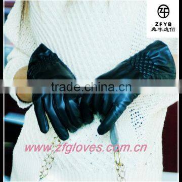 Lady's leather gloves customized print gloves