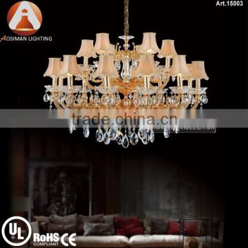 18 Light Modern Crystal Chandelier with Clear Crystal