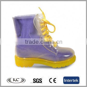 fashion china yellow pvc jelly shoes ladies,pvc rain boots