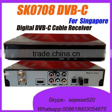 2016 New arrival cheapest dvb-c cable tv receiver Sk0708 Dvb-c singapore market