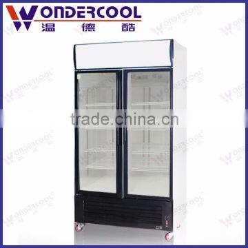 480L soft drink commercial used upright 2 door display refrigerator