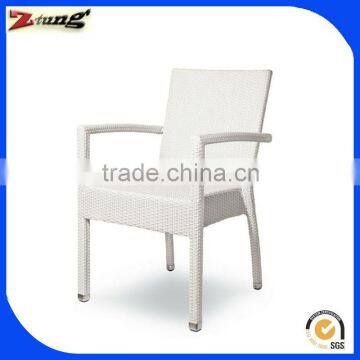 ZT-1033C Aluminum white wicker outdoor chair