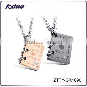New Arrivals Laser letter Love Story Stainless Steel Necklace