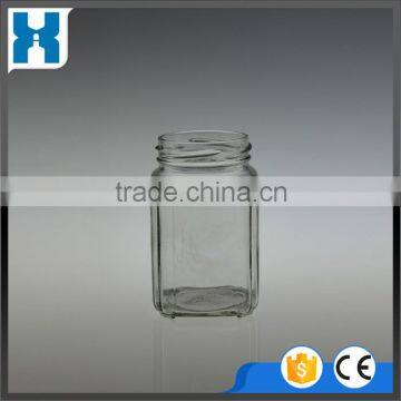 GLASS JAR 250ML SQUARE GLASS JAR BOTTLE FOR SPICE