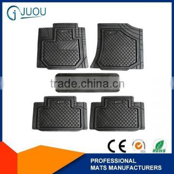 5pcs black rubber car floor mat