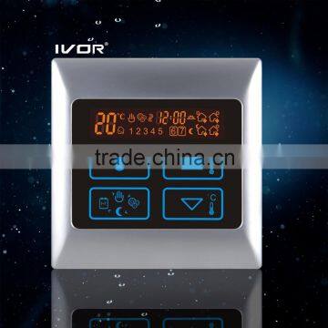 Good Quality IVOR Touch Screen Water Floor Heating Thermostat (SK-HV2000L) Pearl Chrome Metal Frame