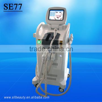 3 in 1 Vertical 430/530/560/580/640-1200 Elight(ipl+rf) ND YAG Laser Machine For Tattoo Hair Remover