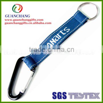 New hot products on the market jacquare weave short strap with carabiner clip,promotional gift items