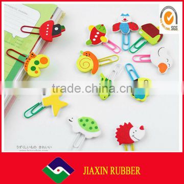 OEM cute promotional silicone plastick rubber customized bookmark
