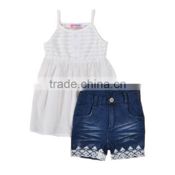 Wholesale 2T-6T 2 pieces baby girl clothing set