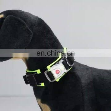 Adjustable led nylon flashing led dog pet collar