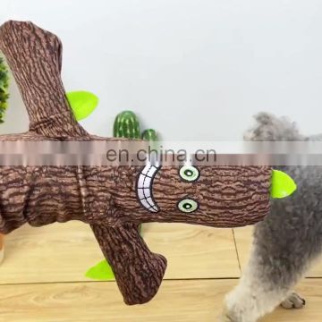 Anti Bite Creative Wood Cactus Loofah Shape Dog Toy Puppy Squeaky Pet Chew Dog Toys