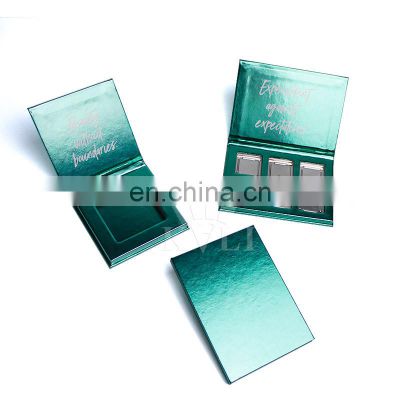 Bulk sale empty eyeshadow palette with aluminum tin packaging custom printed