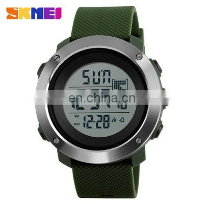 Hot! SKMEI 1268 Fashion Rubber Strap LED Digital Men Sport Watch Double Time 50M Waterproof Men Wristwatch