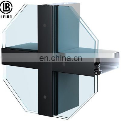 Aluminium Glass Curtain Wall System Double Glazed Cladding Exterior Facade Project Design Supply Installation