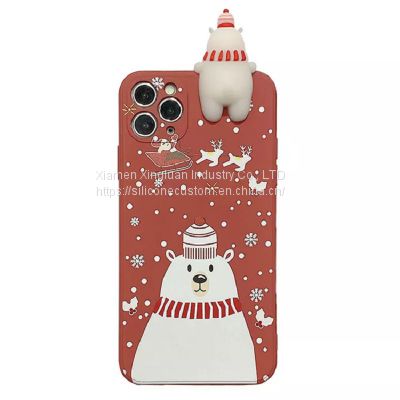 Wholesale 3D Christmas Toy Mobile Cover TPU Case For iPhone
