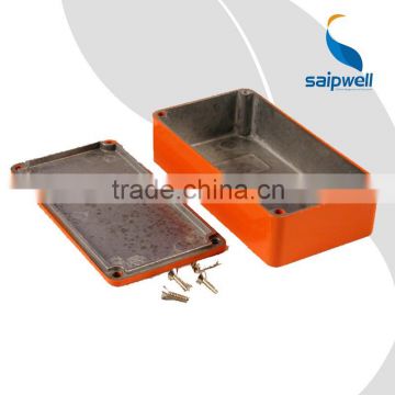 SAIP/SAIPWELL Orange Rectangle Musical Instrument Effector Aluminium Case