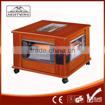 Brown Red The Wooden Heater For Easy Moving