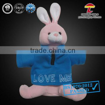 EN71 hot water bag with toy cover happy rabbit love me