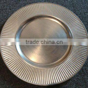 Silver charger plate