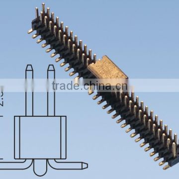 Pitch: 1.27mm SMT Type Double Row Pin Header with Post H=2.5