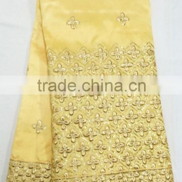 CL3113-20 high quality newest style Silk satin material George lace with gold /silver sequins colorful softly