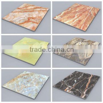 Polished PVC faux marble tile