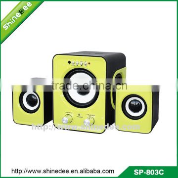 in hot selling with remote control cheap 2.1 card speaker