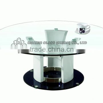 excellent quality tempered round table top glass for round coffee tables with Certificate EN12150,CE