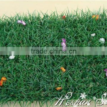 Plastic grass artificial boxwood turf with flowers milan grass mat for football flooring decor