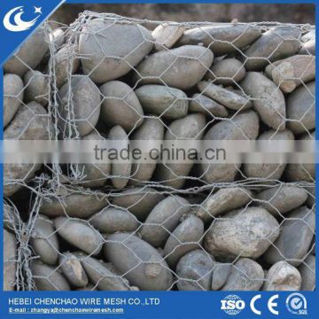 Low carton steel gavalnized / plastic coated woven hexagonal gabion cages for retaining wall
