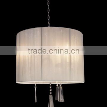 New design contemporary home chandeliers with threaded silk shade