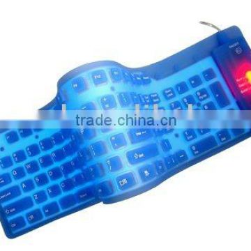 109 keys glowing transparent silicone keyboard