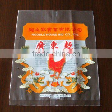 BOPA/PE laminated back seal plastic packaging bags for noodles alibaba China